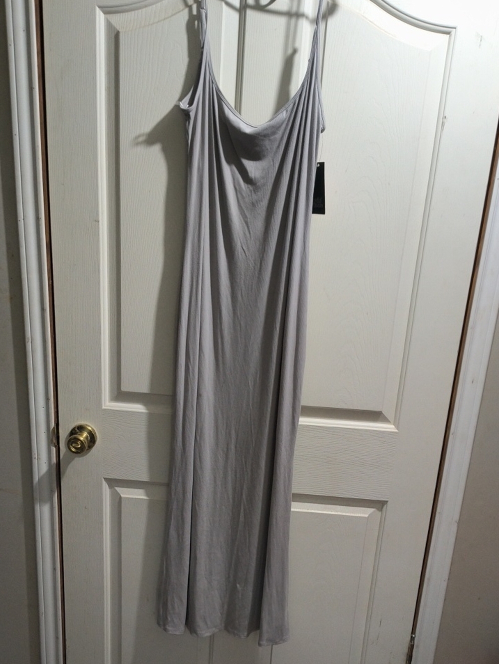 wild fable Light Gray Slip Maxi Dress with Spaghetti Straps - Picture 1 of 3